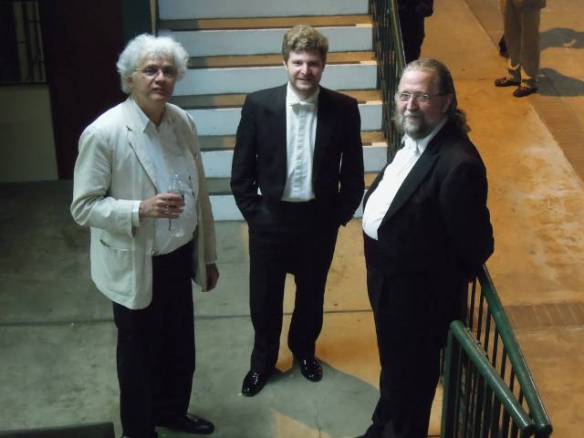 Emanuel Wieck, Adrian Iliescu und György Bognar vor dem Konzert